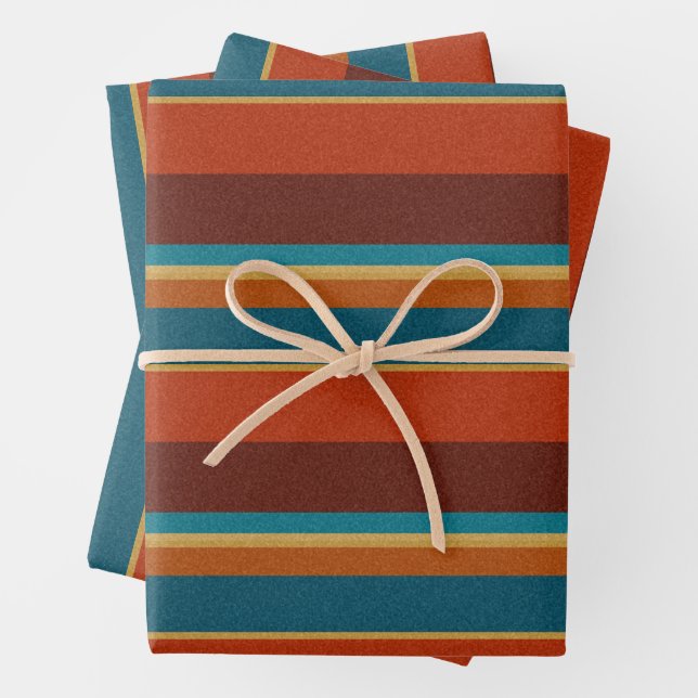 Feuille De Papier Cadeau Stripes du sud-ouest 29 (En situation)