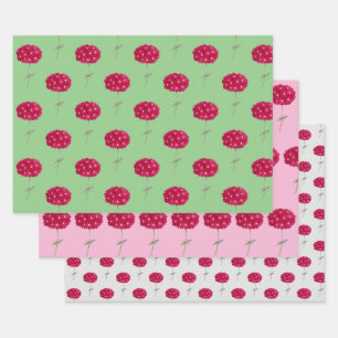 Feuille De Papier Cadeau Style vintage Magenta Hydrangea Wrap Craft