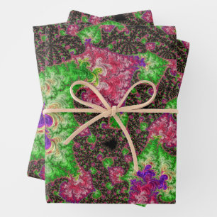 Feuille De Papier Cadeau Super Boho Hippie Funky Spiral Fractal Art