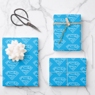 Feuille De Papier Cadeau Supergirl Outline S-Shield