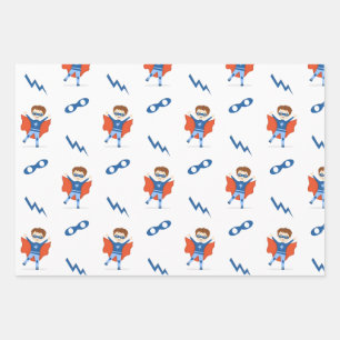 Feuille De Papier Cadeau Superhero Boy