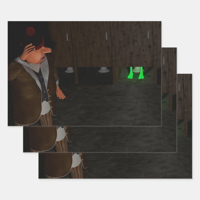 Feuille De Papier Cadeau Surprise Dans Les Toilettes (Lot)