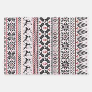 Feuille De Papier Cadeau Sweat Fair Isle Knit