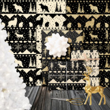 Sweater Gold Beige Black Winter Animaux