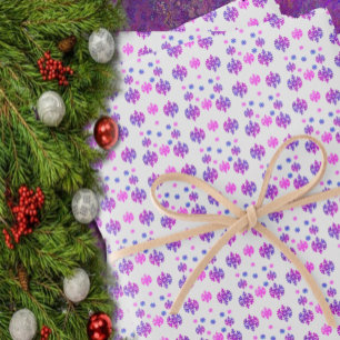 Feuille De Papier Cadeau Sweet 16 Flocon de neige hivernal Anniversaire