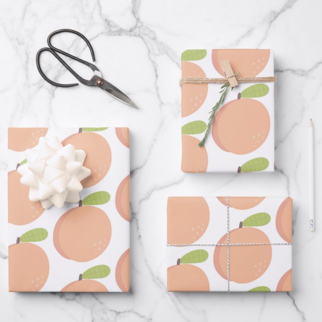 Feuille De Papier Cadeau Sweet as a Peach Blossom (Recto)