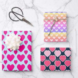 Feuille De Papier Cadeau Sweet Cute Hearts Love Valentine's Day Motif