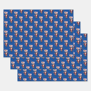 Feuille De Papier Cadeau Sweet Santa Claus visite la Floride