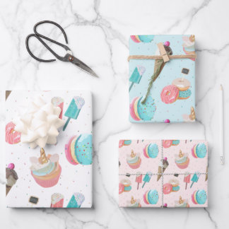 Feuille De Papier Cadeau Sweet Traitements & Cookies Enveloppement Cadeau