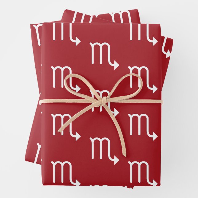 Feuille De Papier Cadeau SYMBOLE Zodiaque Scorpio Astrologique (En situation)