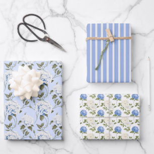 Feuille De Papier Cadeau Symphonie Pétale Bleue 3