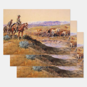 Feuille De Papier Cadeau « Tabassé » Art occidental par Charles M Russell