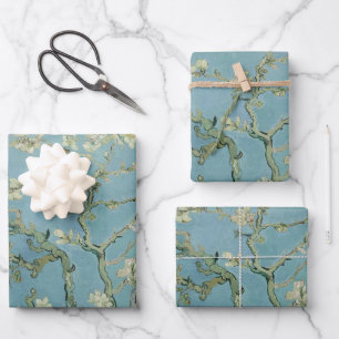 Feuille De Papier Cadeau Tableau des fleurs d'amandes de Van Gogh
