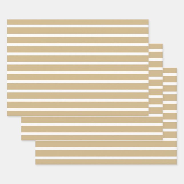 Feuille De Papier Cadeau Tan Neutral (Lot)