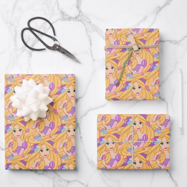 Feuille De Papier Cadeau Tangé en fleur (Recto)