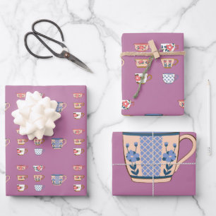 Feuille De Papier Cadeau Tasses à thé