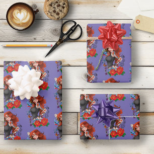 Feuille De Papier Cadeau Tatouages de femme rousse