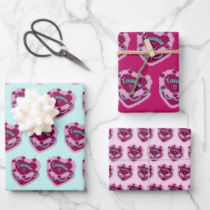 Feuille De Papier Cadeau Taurus Zodiac Coquette Coeur gâteau d'anniversaire
