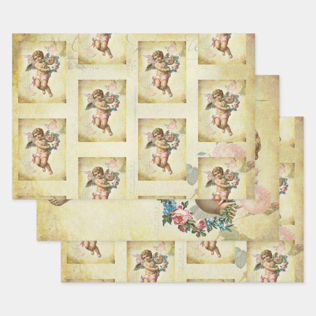 Feuille De Papier Cadeau Tcherub inspiré par le chic romantique français (Lot)