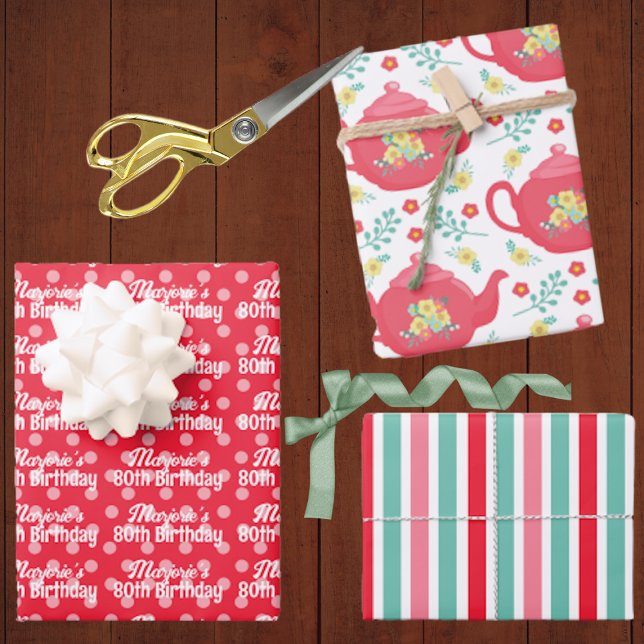 Feuille De Papier Cadeau Tea Party (Créateur téléchargé)