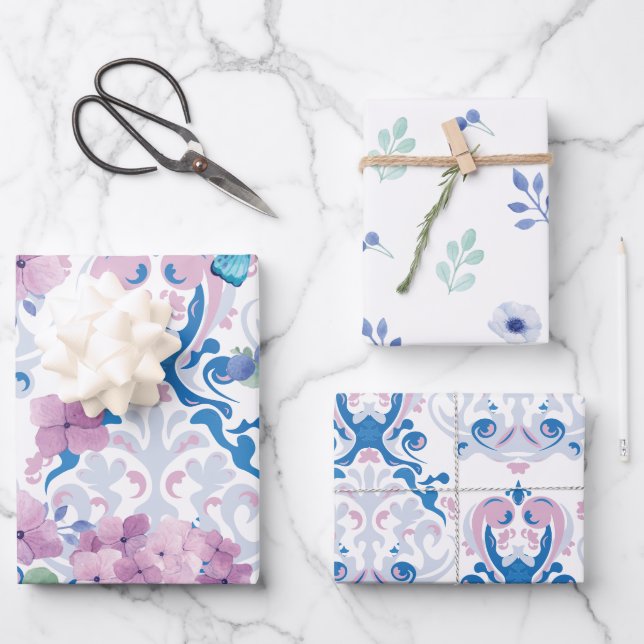 Feuille De Papier Cadeau Tea party baby shower Baby est en train de brasser (Recto)