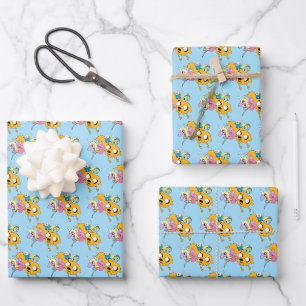 Feuille De Papier Cadeau Temps d'aventure Lady, Bubblegum, Finn & Jake