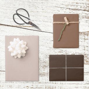 Feuille De Papier Cadeau Tendance Country Rustique Brown couleur solide