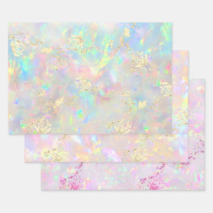 Feuille De Papier Cadeau texture de gemme opale