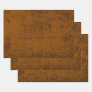 Feuille De Papier Cadeau Texture vintage Grunge Orange Noir Rustique