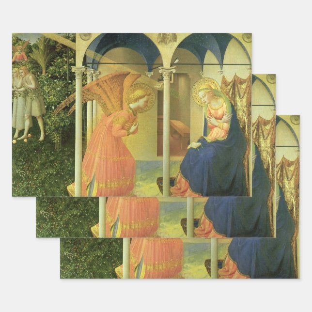 Feuille De Papier Cadeau The Prado Annunciation by Fra Angelico (Lot)