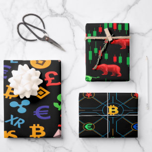 Feuille De Papier Cadeau The Trader Dream Collection Bougies de graphique 