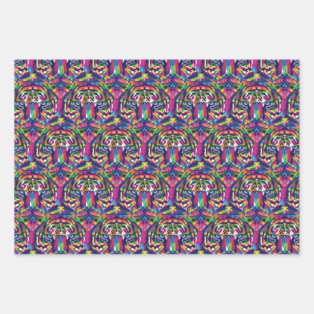 Feuille De Papier Cadeau Tigre sauvage (Devant)