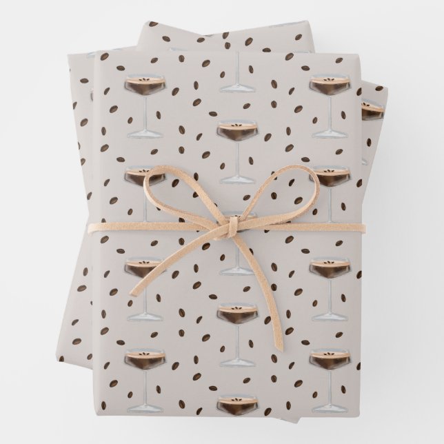 Feuille De Papier Cadeau Tini Bit Ancien Espresso Martini Signature Cocktai (En situation)