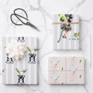 Feuille De Papier Cadeau Tini Bit plus âgé Martini à thème Anniversaire