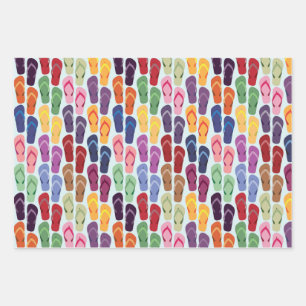 Feuille De Papier Cadeau Tongs-
