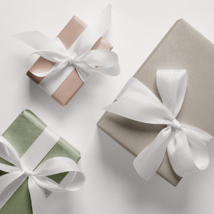 Feuille De Papier Cadeau Tons pastel vert argent rose neutre