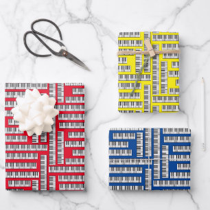 Feuille De Papier Cadeau Touches de piano