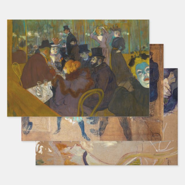 Feuille De Papier Cadeau Toulouse-Lautrec - Sélection de chefs-d'oeuvre (Lot)