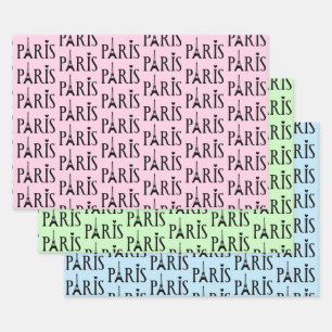 Feuille De Papier Cadeau Tour Eiffel Paris France Design