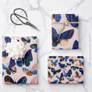 Feuille De Papier Cadeau Tous les papillons