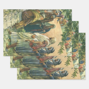 Feuille De Papier Cadeau Travailler le jour du sabbat, religion vintage