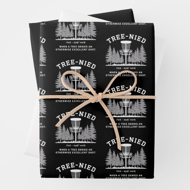 Feuille De Papier Cadeau Tree Nied Disc Golf Funny Stupid Tree-nied  (En situation)