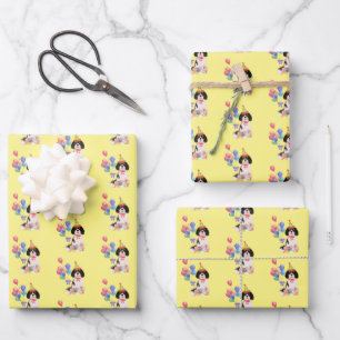 Feuille De Papier Cadeau Tri Color Cavalier King Charles Spaniel Anniversai