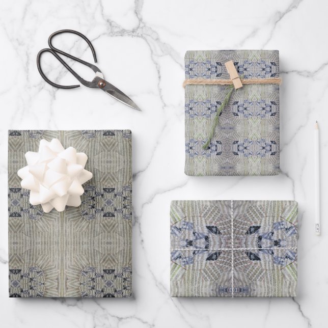 Feuille De Papier Cadeau Trio d'enveloppes-cadeaux pour lui (Recto)