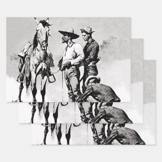Feuille De Papier Cadeau Troisième contingent de cavalerie par Frederic Rem (Lot)