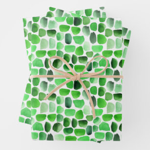 Feuille De Papier Cadeau Trucs de pinceau vert