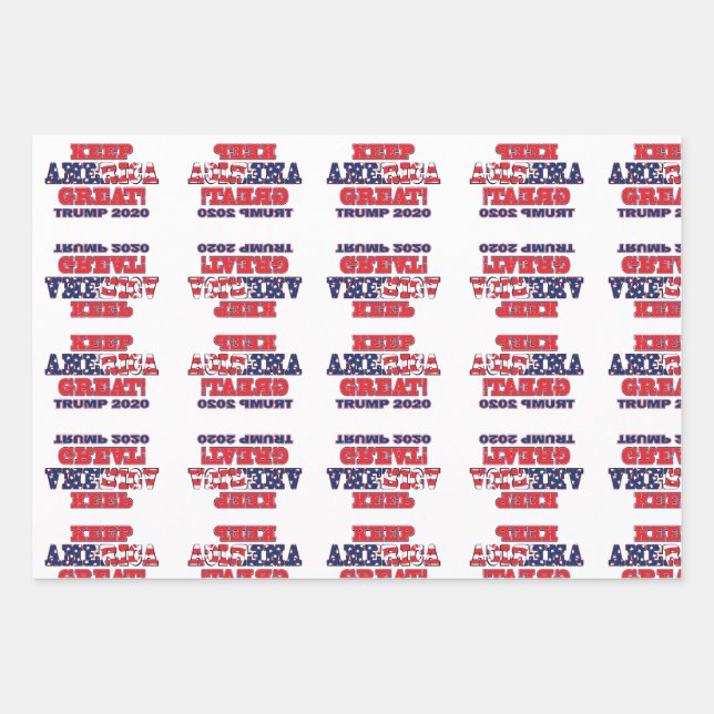 Feuille De Papier Cadeau Trump 2020 (Devant)
