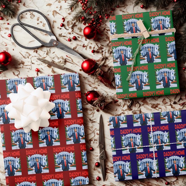 Feuille De Papier Cadeau Trump Daddys Accueil Maison Blanche Enveloppe cade (Créateur téléchargé)