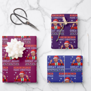 Feuille De Papier Cadeau Trump, le rap cadeau, Trump, redonnent à Noël sa g