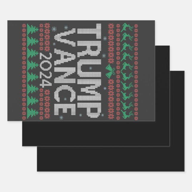 Feuille De Papier Cadeau Trump Vance Take America Back Election Vote USA (Lot)